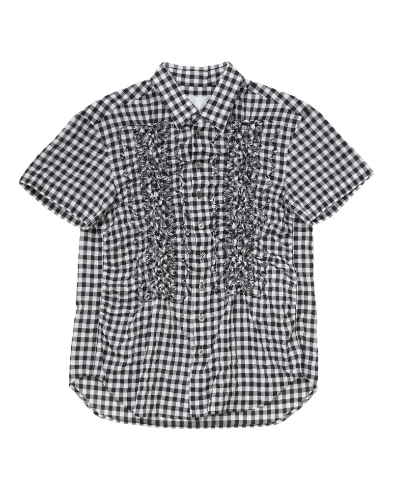 Comme des Garçons Hemd mit Vichy-Stickerei - Schwarz Schwarz
