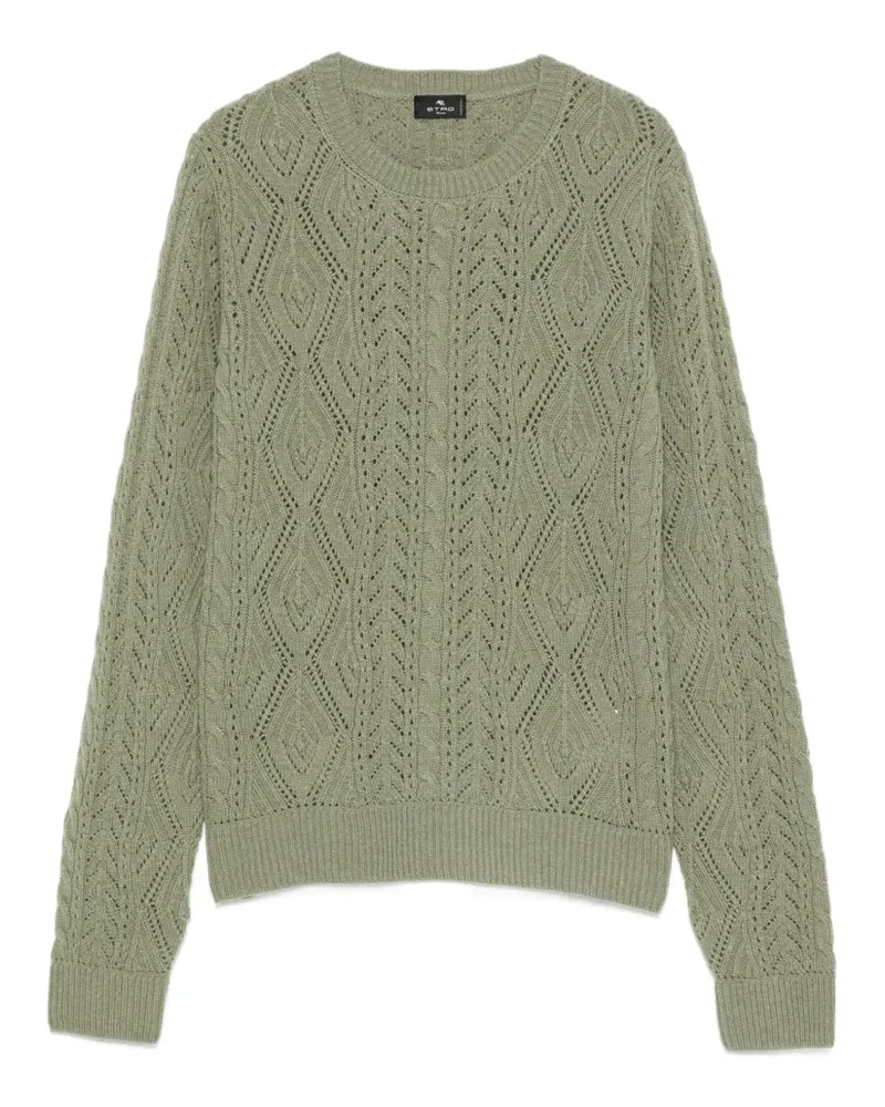 Etro Pullover mit Zopfmuster - Grün Grün