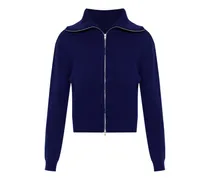 Cardigan mit breitem Kragen - Blau