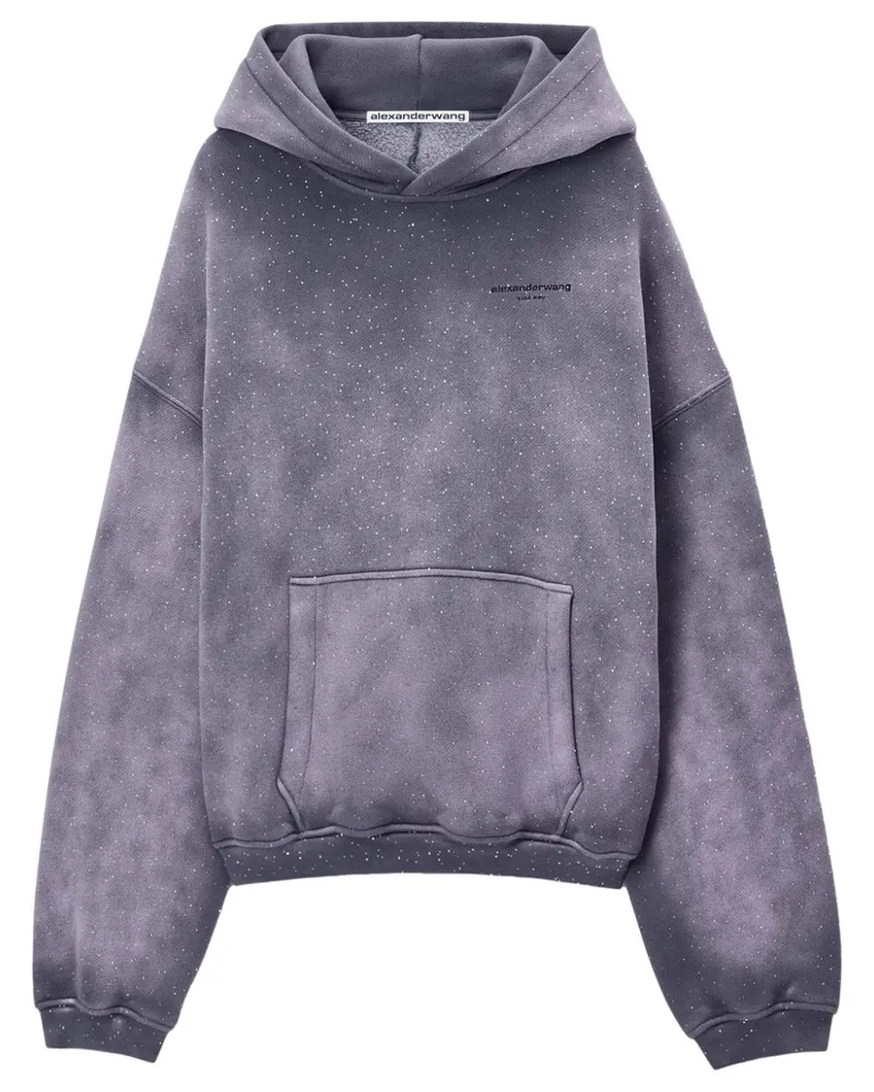 Alexander Wang Hoodie mit Strassverzierung - Violett Violett