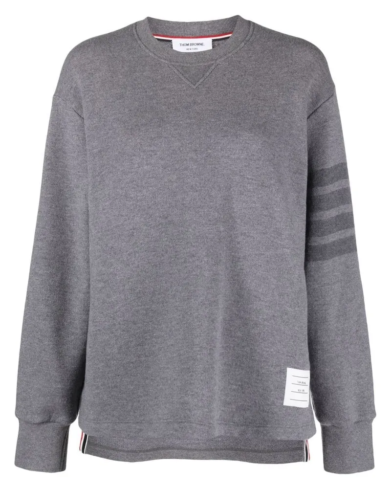 Thom Browne Gestrickter Pullover mit Streifen - Grau Grau
