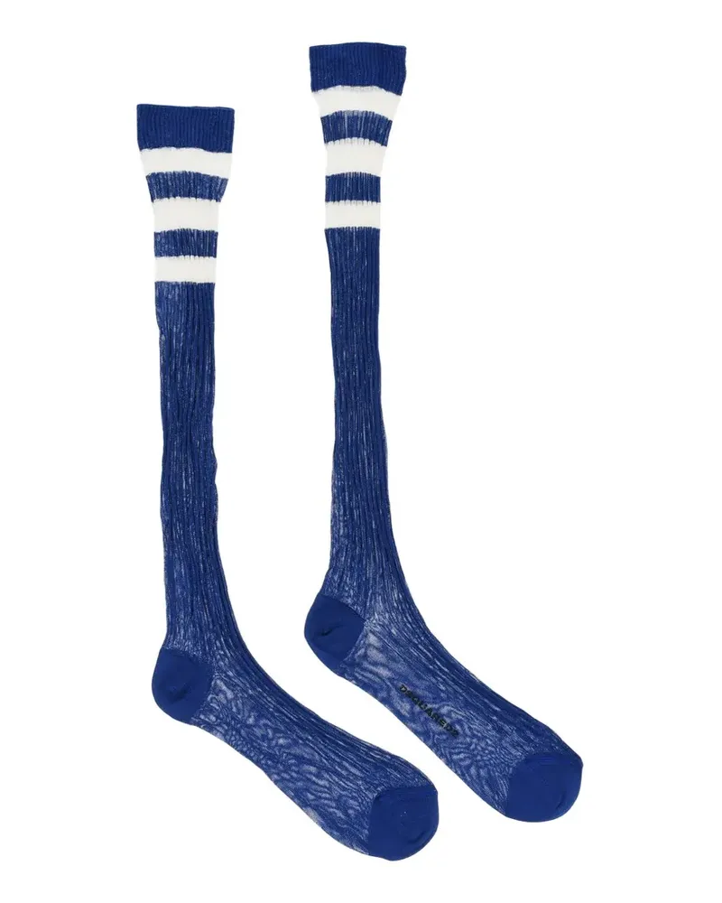 Dsquared2 ribbed-knit striped socks - Blau Blau
