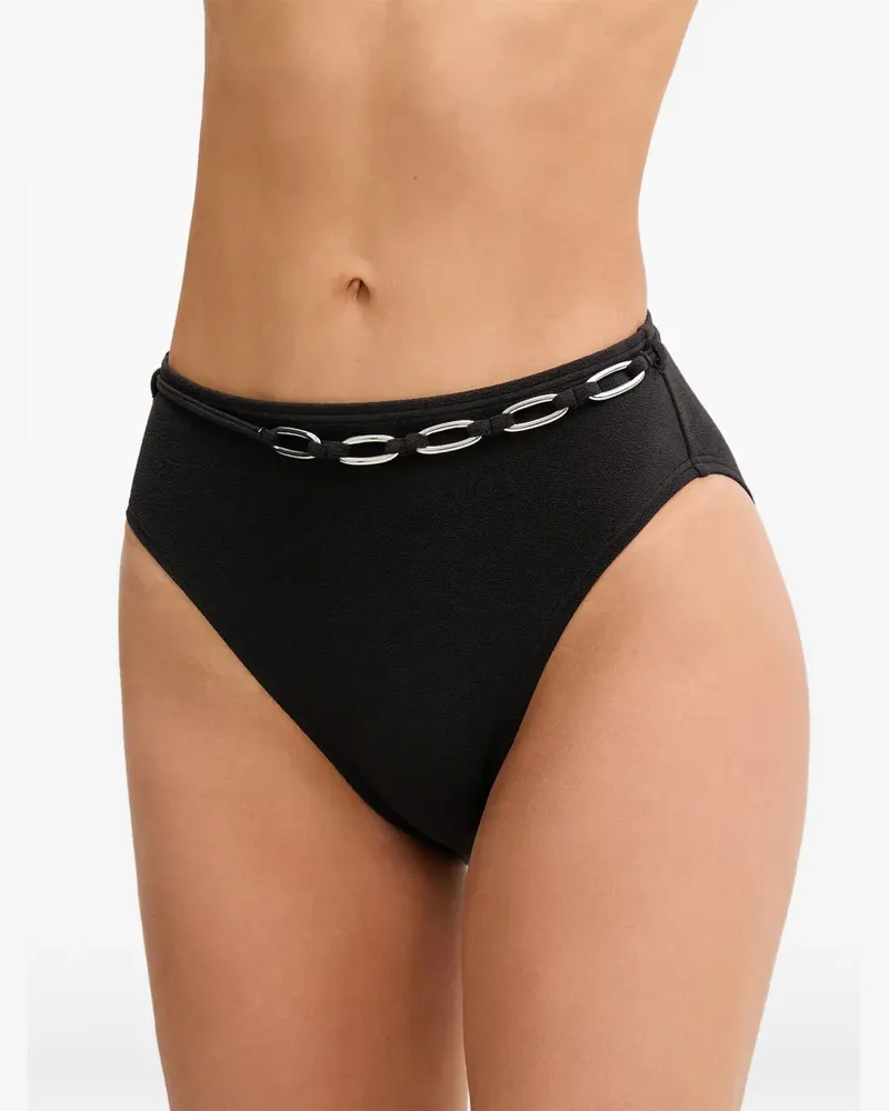Michael Kors Bikinihöschen mit Kettendetail - Schwarz Schwarz