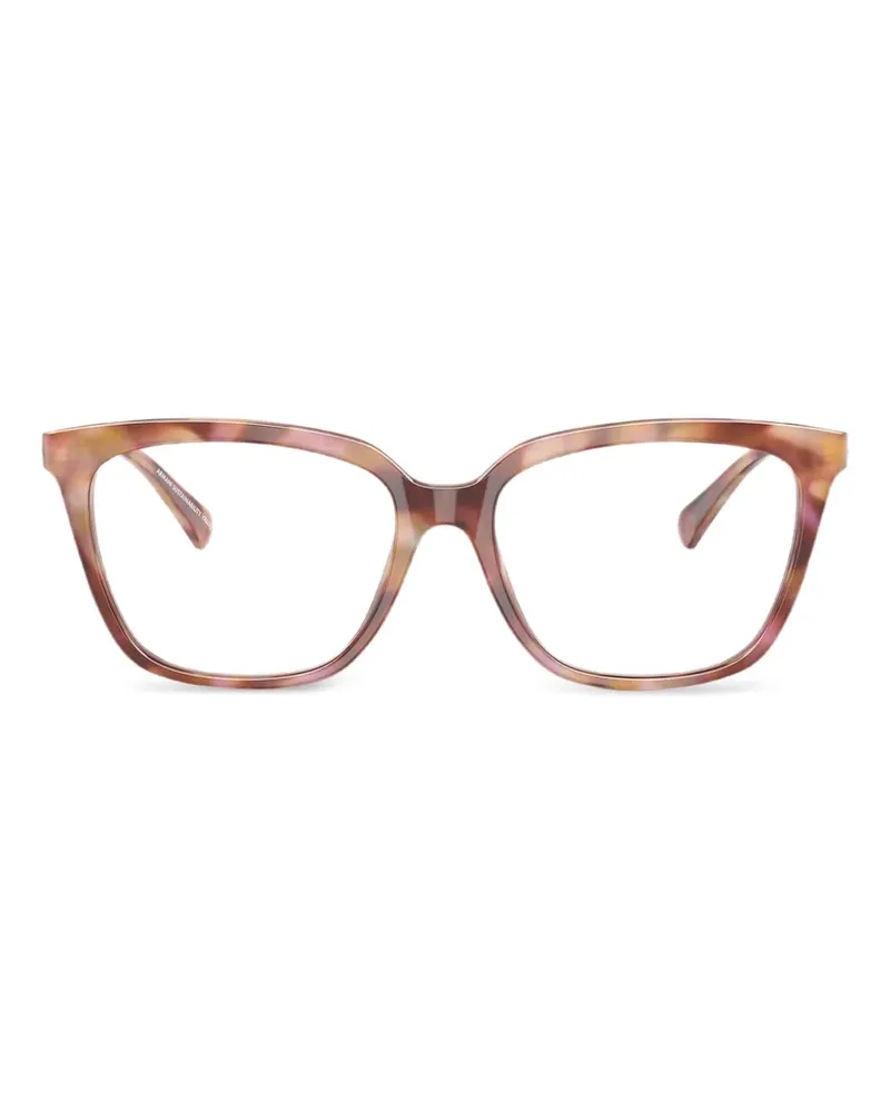 Emporio Armani Eckige Brille in Schildpattoptik - Braun Braun