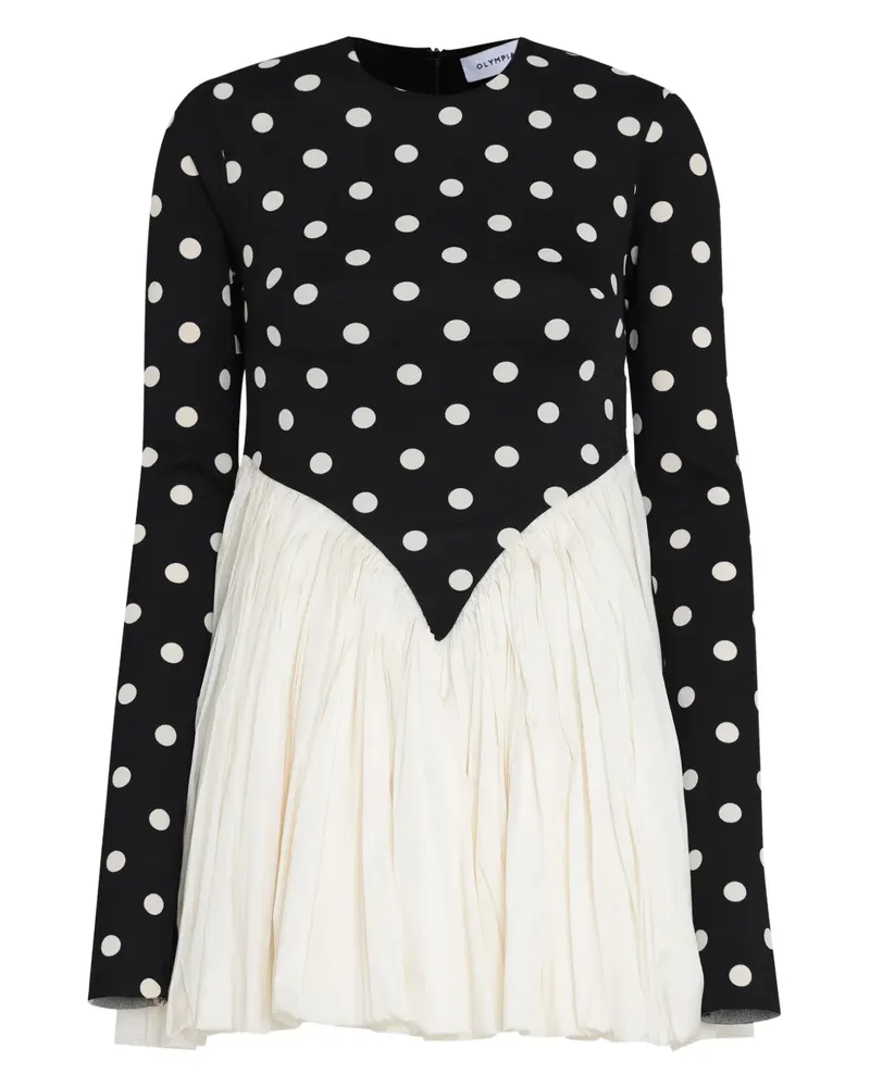 OLYMPIAH Minikleid mit Polka Dots - Schwarz Schwarz