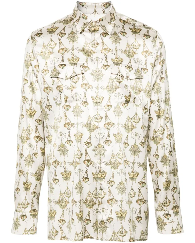 Givenchy Seidenhemd mit Chandelier-Print - Nude Nude