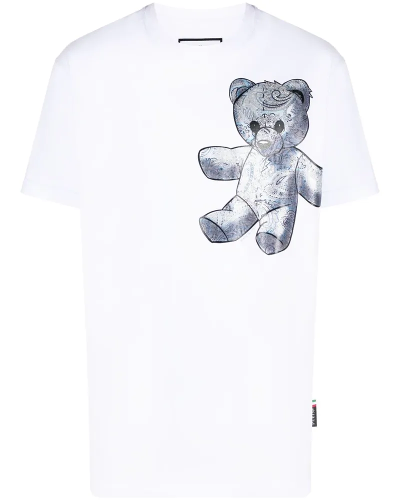 Philipp Plein T-Shirt mit Teddy-Print - Blau Blau