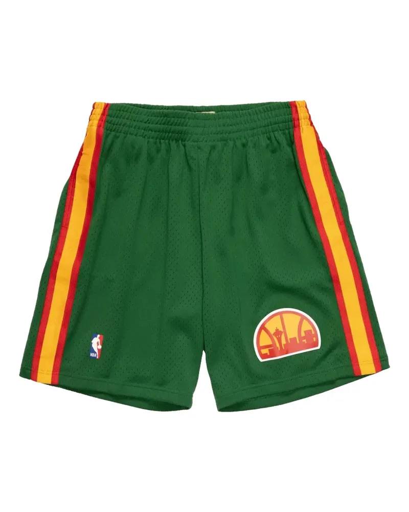 Mitchell & Ness Gestreifte NBA Reload 2.0 1994 Seattle SuperSonics Swingman Shorts - Grün Grün