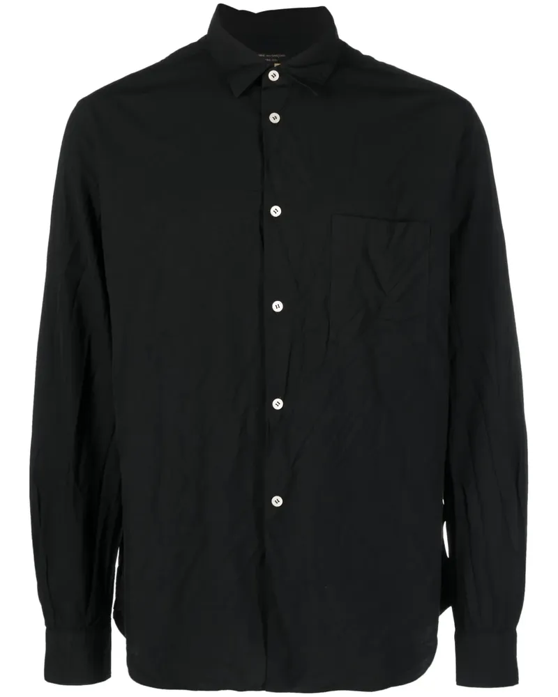 Comme des Garçons Hemd mit Brusttasche - Schwarz Schwarz