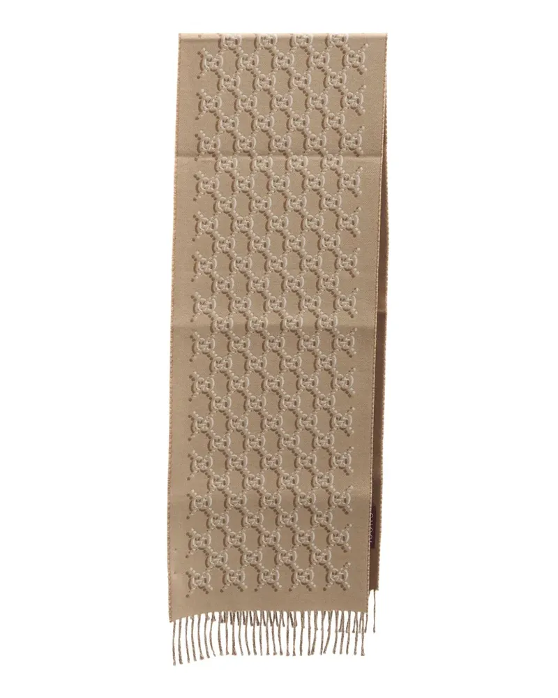 Gucci Schal mit GG Shadow - Nude Nude