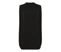 Drapiertes Midikleid - Schwarz