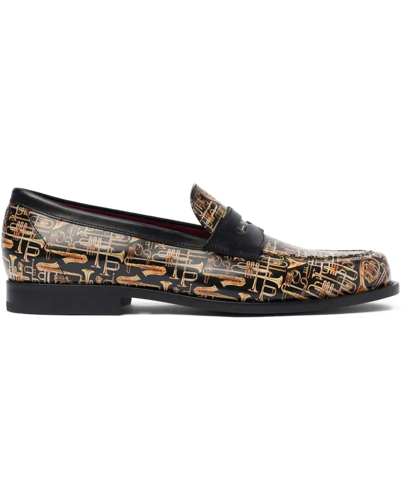Scarosso Loafer mit grafischem Print - Schwarz Schwarz