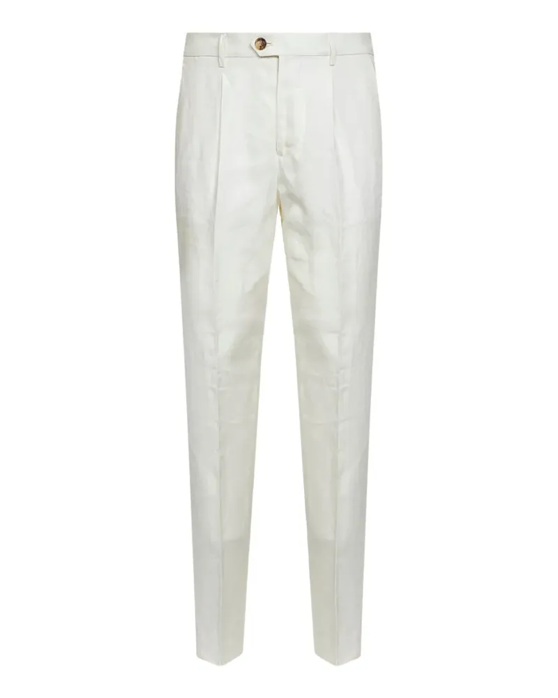 Brunello Cucinelli pleated tapered-leg trousers - Weiß Weiß