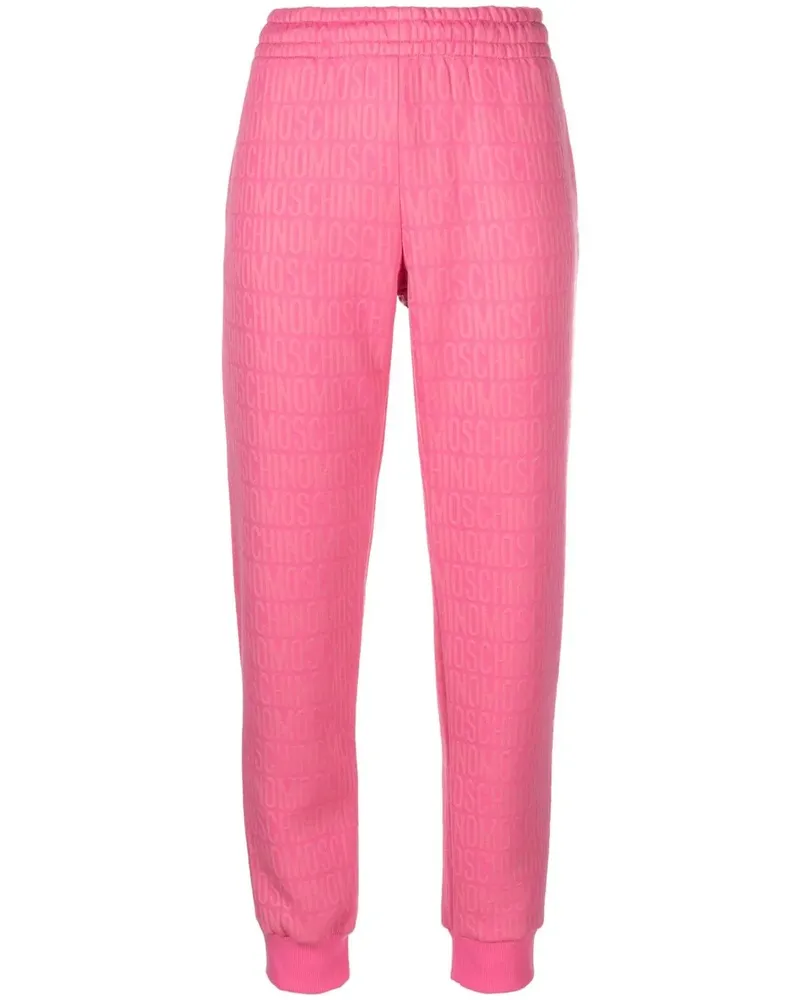 Moschino Jogginghose mit Logo-Print - Rosa Rosa