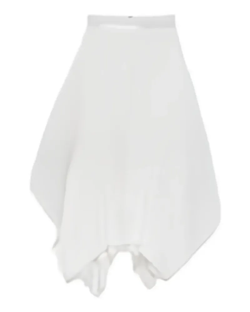 J.W.Anderson asymmetric-hem midi skirt - Weiß Weiß