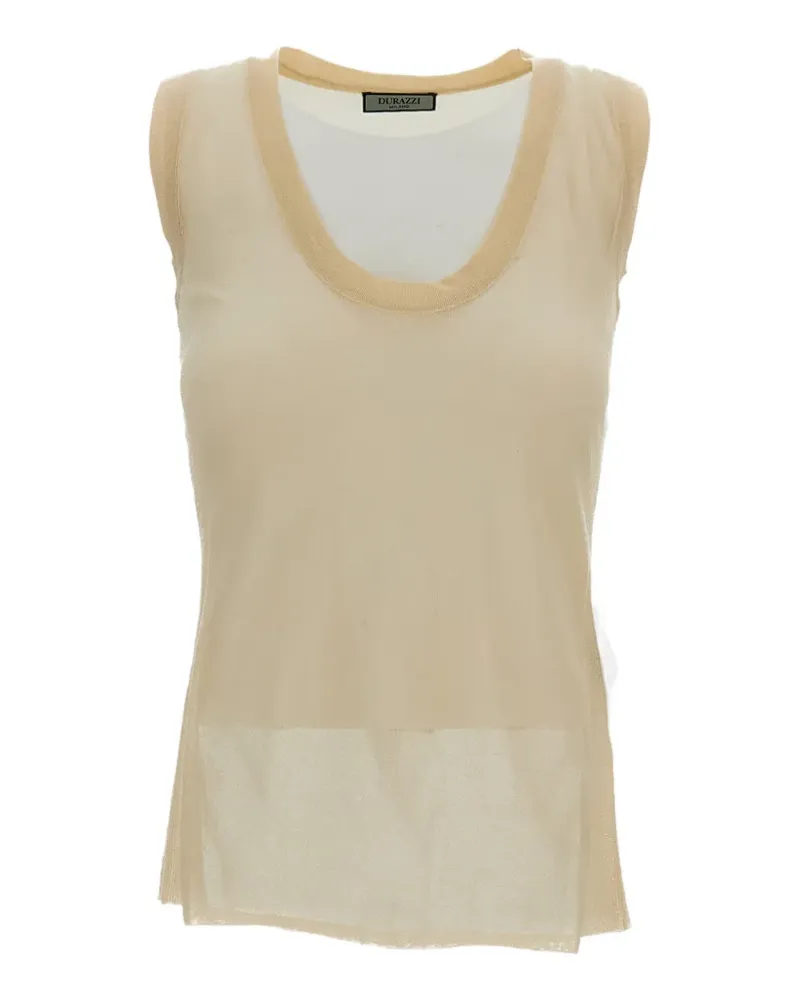 Durazzi Milano Top mit U-Ausschnitt - Nude Nude