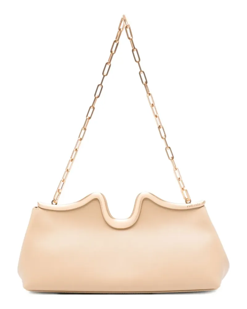 Cult Gaia Valma Clutch mit geschwungenem Gestell - Nude Nude