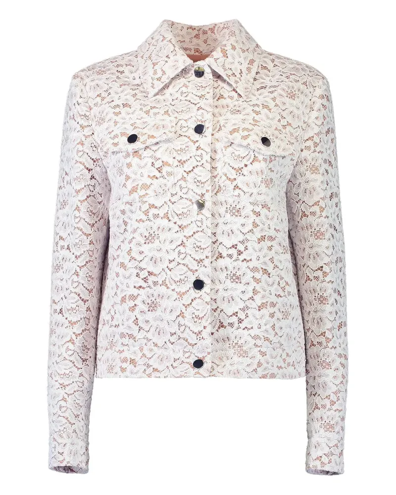 Michael Kors floral-lace jacket - Weiß Weiß