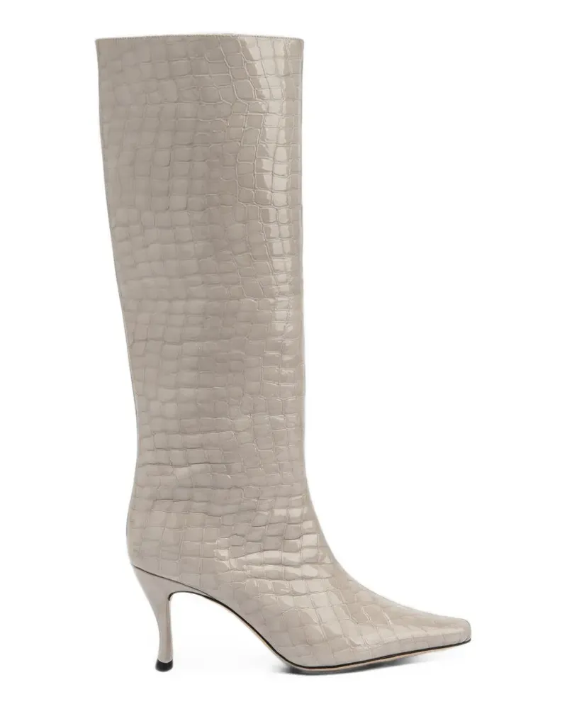 by FAR Stevie 42 Stiefel mit Kroko-Effekt - Nude Nude
