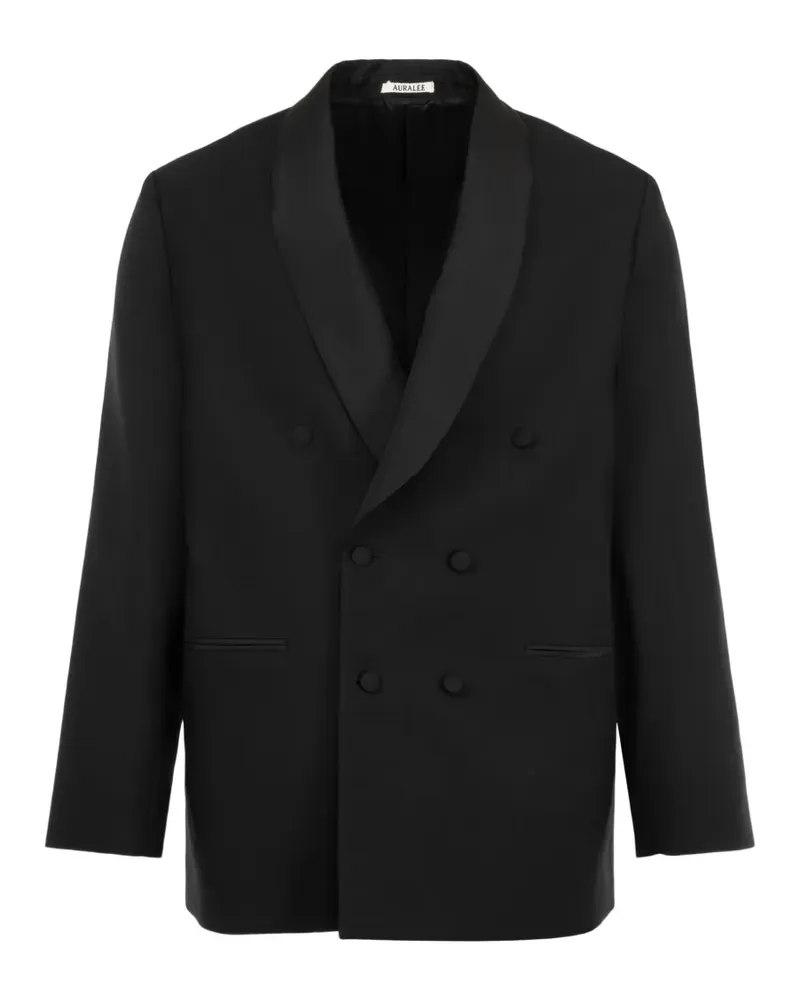 AURALEE Doppelreihiger Blazer mit Schalkragen - Schwarz Schwarz