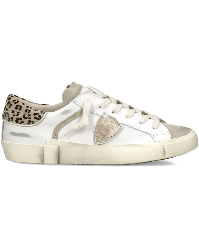 Philippe Model Prsx Low Sneakers mit Animal-Print - Weiß Weiß