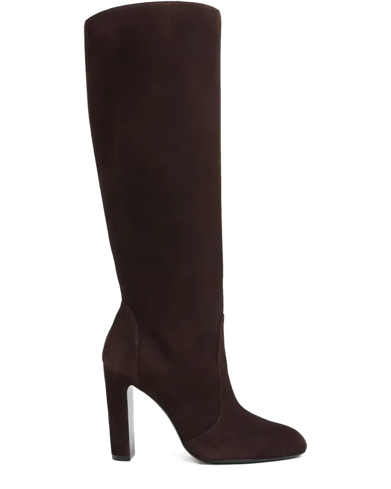 Stuart Weitzman 100mm Vida block heel knee-high boots - Braun Braun