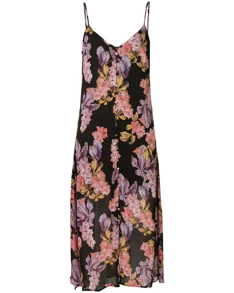 We Are Kindred Geblümtes 'Stevie' Trägerkleid - Schwarz Schwarz