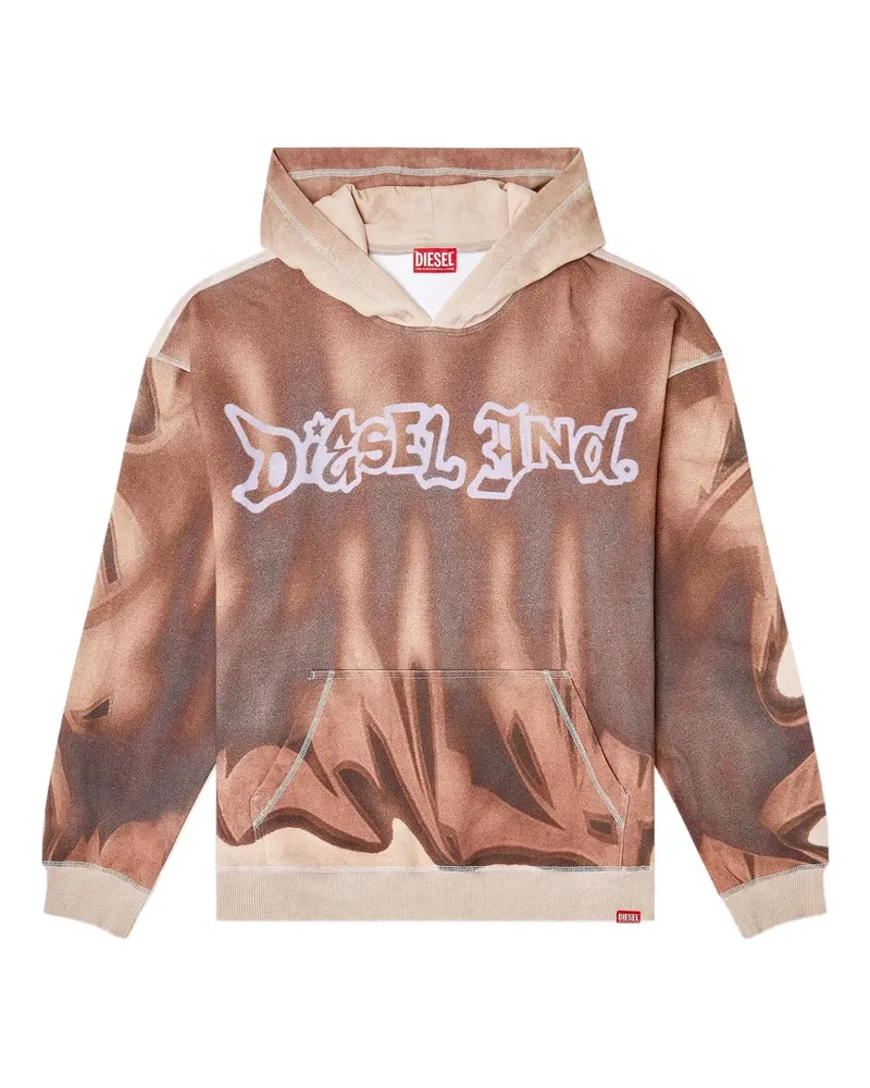 Diesel Hoodie mit Print - Nude Nude