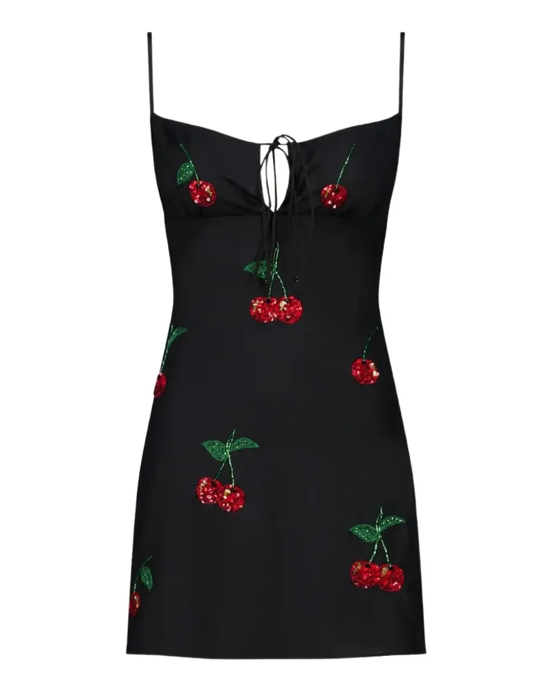 Leslie Amon Cherry mini dress - Schwarz Schwarz