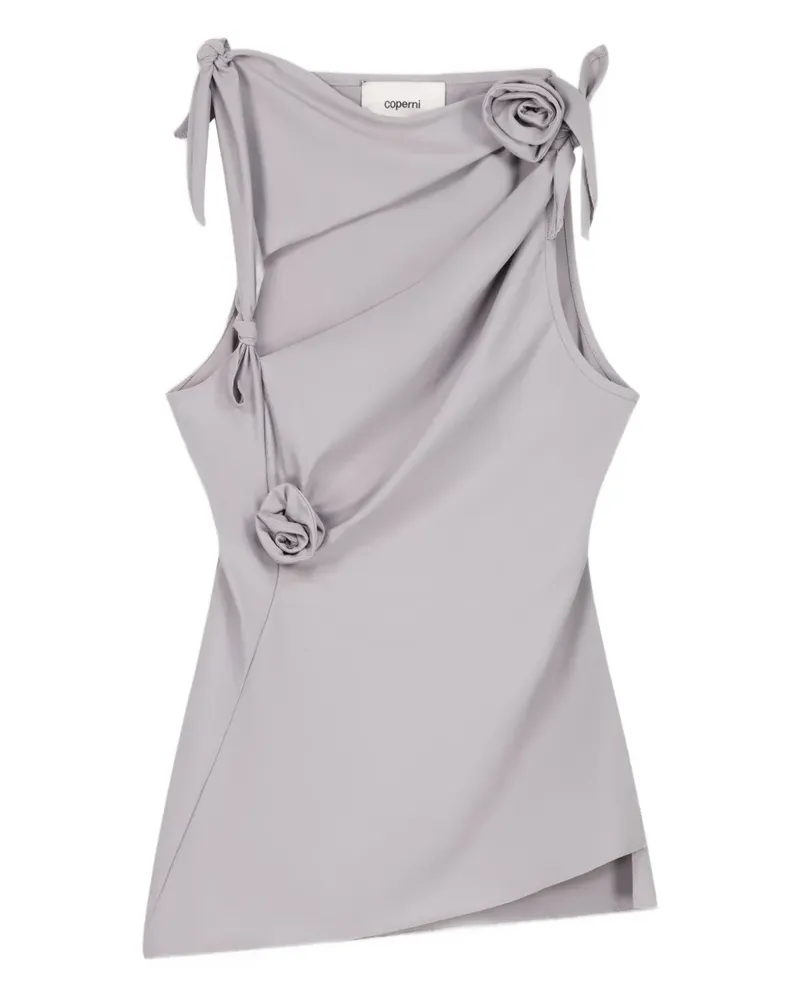 COPERNI Oberteil mit geknoteten Blumen - Grau Grau