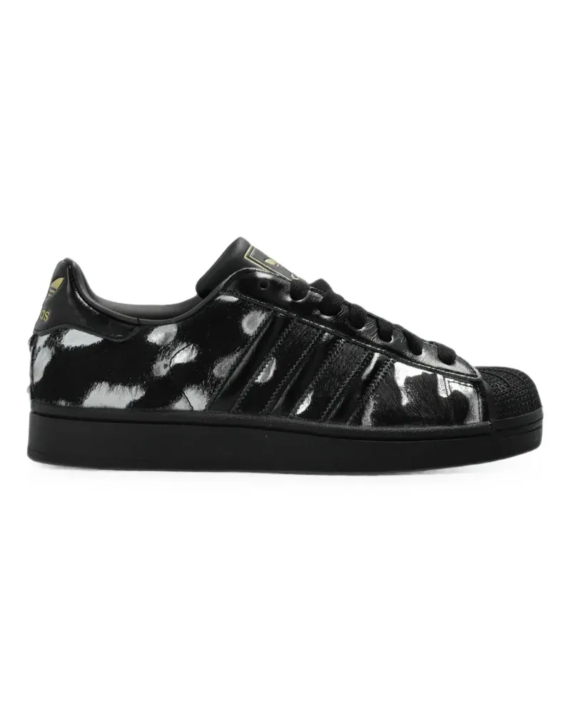 adidas Superstar II pony-hair effect sneakers - Schwarz Schwarz