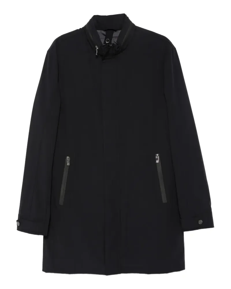 Corneliani Stehkragen-Mantel mit Reißverschluss - Blau Blau