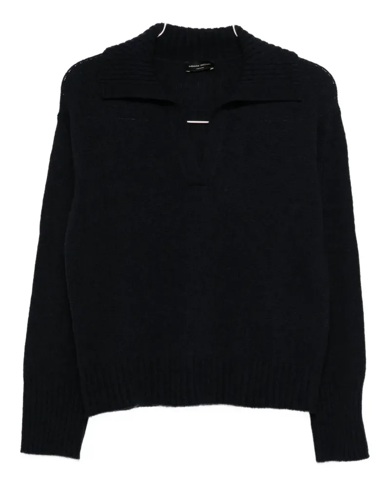 Roberto Collina wool polo top - Blau Blau