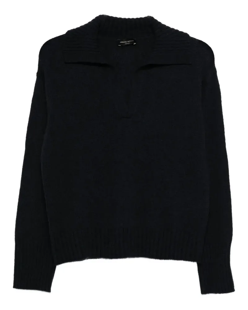 Roberto Collina wool polo top - Blau Blau