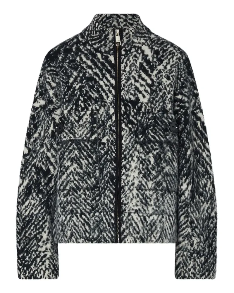 Liu Jo Bomberjacke aus gestricktem Jacquard - Schwarz Schwarz