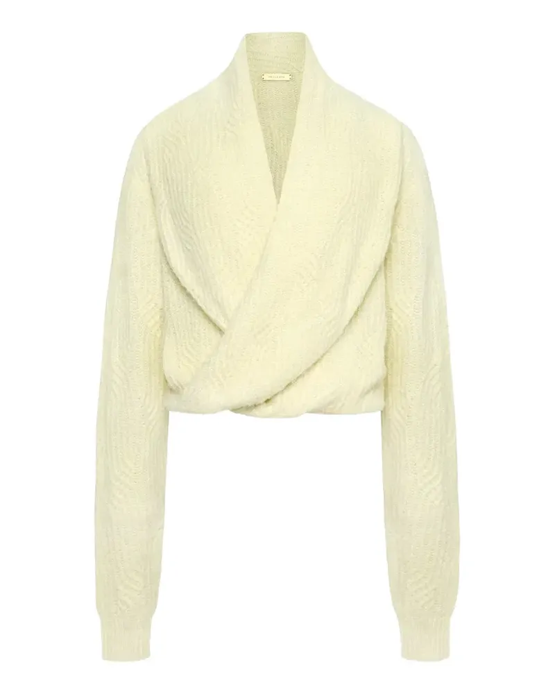 Hellessy Zen wrap-effect shawl-collar sweater - Gelb Gelb