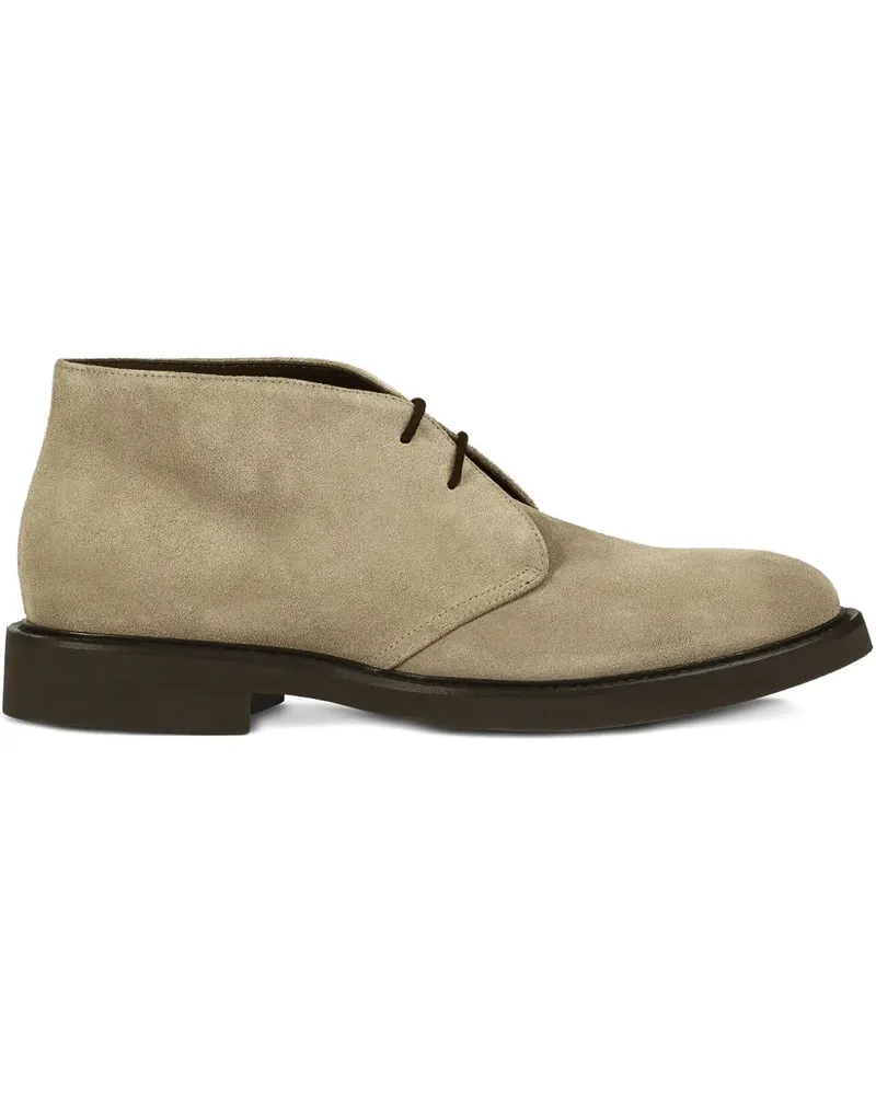 Doucal´s Schnürstiefel aus Wildleder - Nude Nude