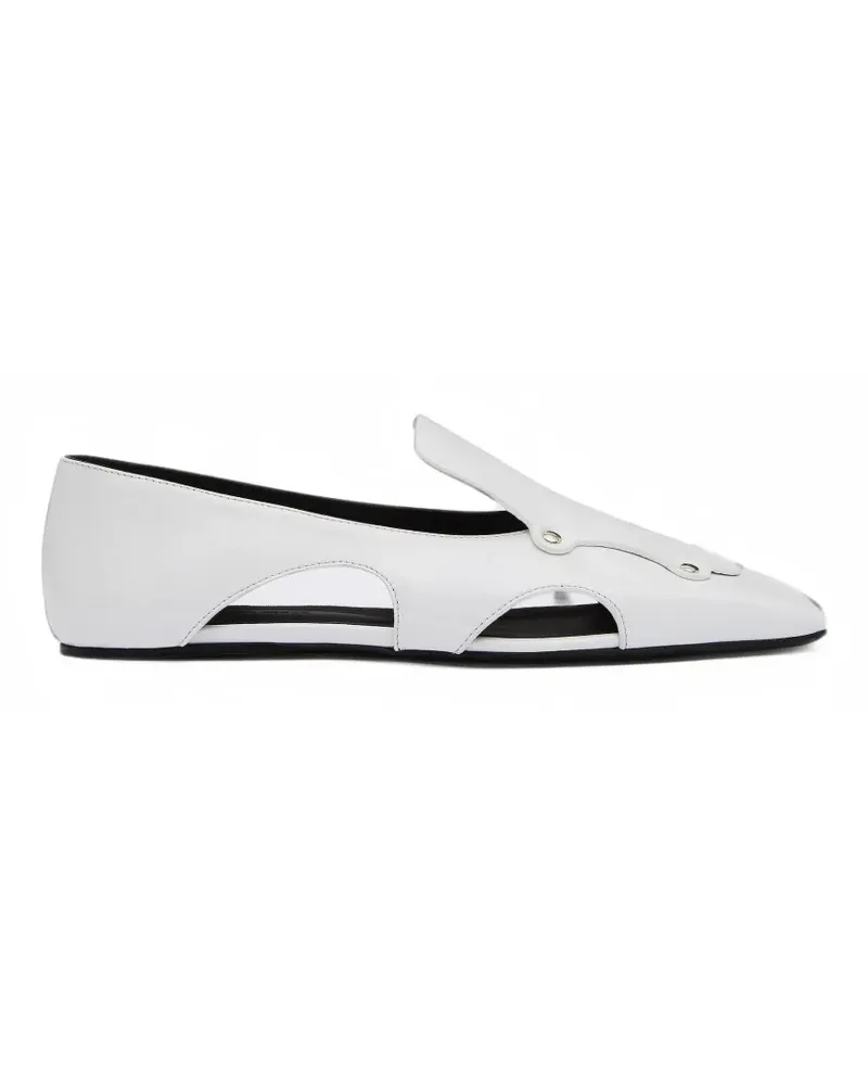 Christopher Esber Chisel cut-out leather loafers - Weiß Weiß