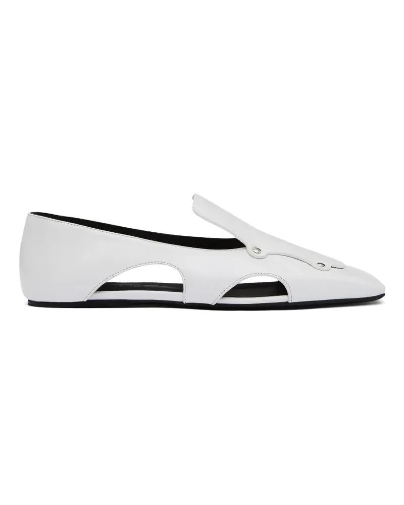Christopher Esber Chisel Loafer aus Leder mit Cut-Out - Weiß Weiß