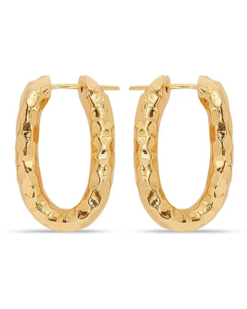Jil Sander Gehämmerte Creolen - Gold Gold