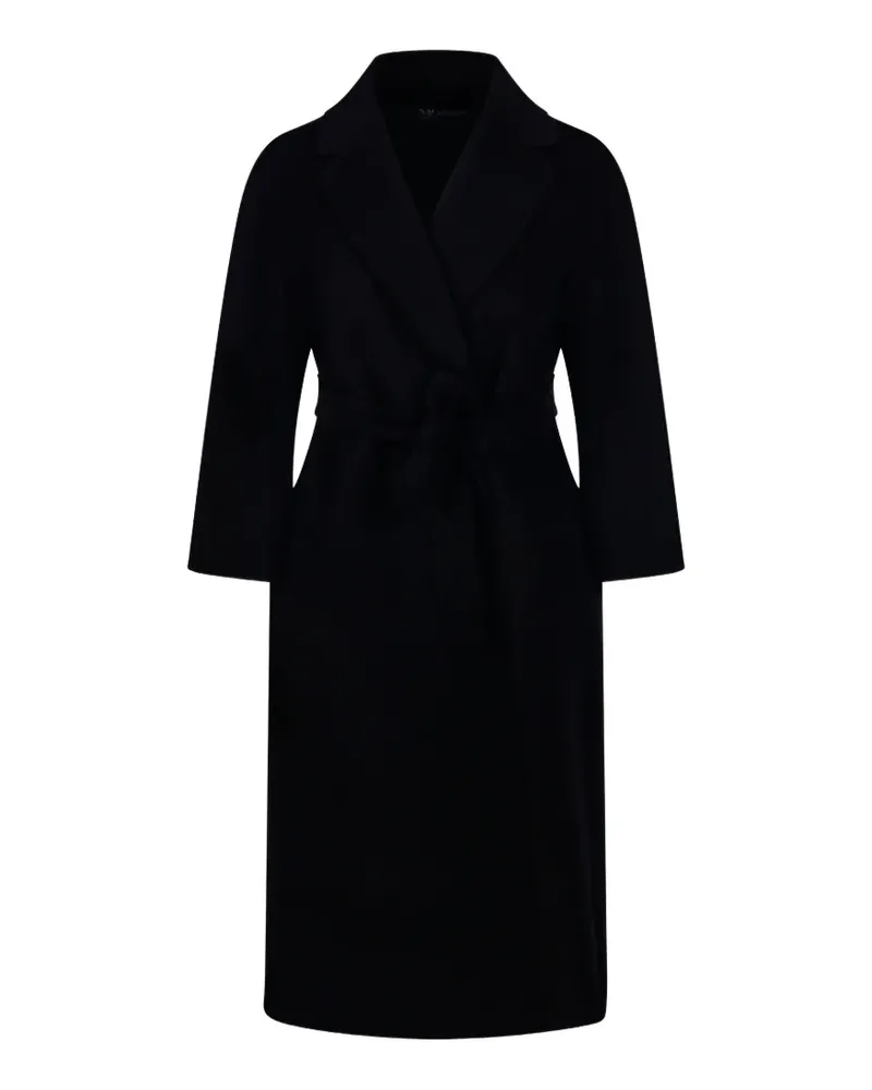 Max Mara belted wrap-front coat - Schwarz Schwarz