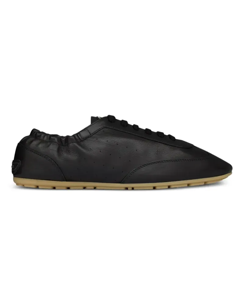 Saint Laurent Lewis elasticised-heel leather sneakers - Schwarz Schwarz