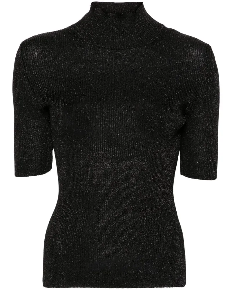 Missoni Stehkragen-Oberteil mit Glitzer - Schwarz Schwarz