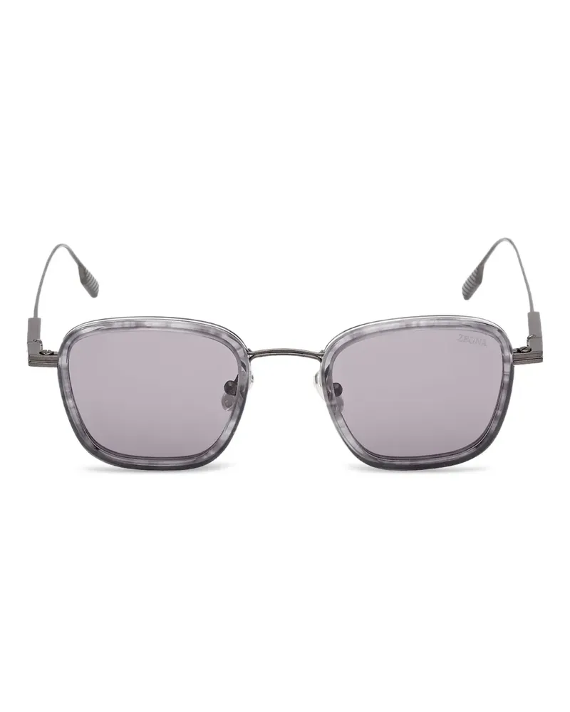 Ermenegildo Zegna Eckige Sonnenbrille - Grau Grau