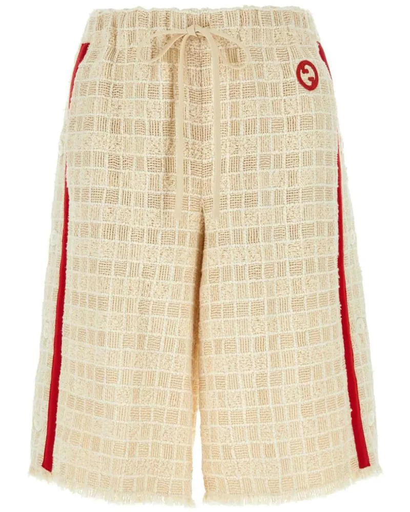 Gucci Tweed-Shorts mit Kordelzug - Nude Nude