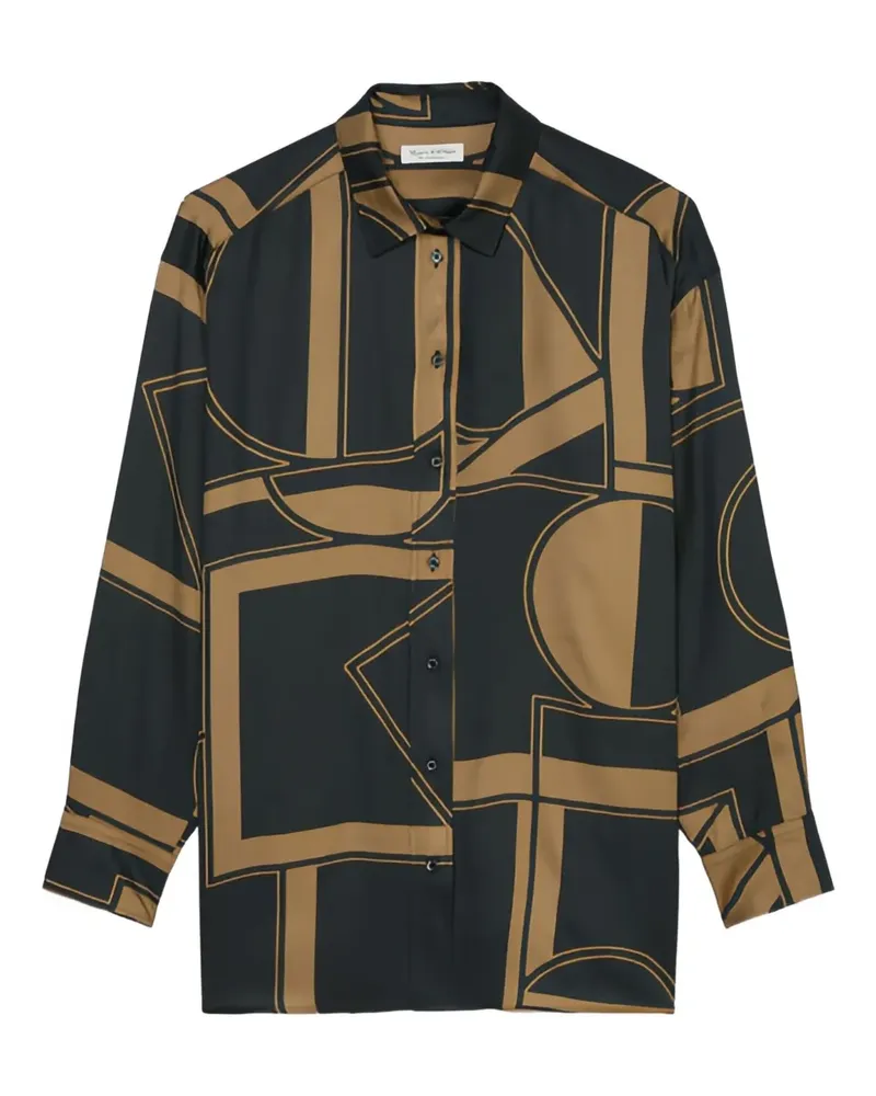 Marc O'Polo Hemd mit geometrischem Print - Schwarz Schwarz