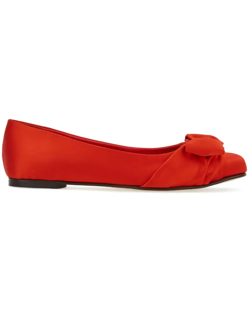 Ferragamo Ballerinas mit Schleife - Rot Rot