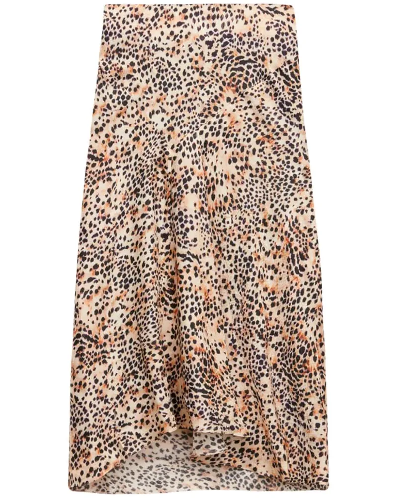 Isabel Marant Midirock mit Animal-Print Nude