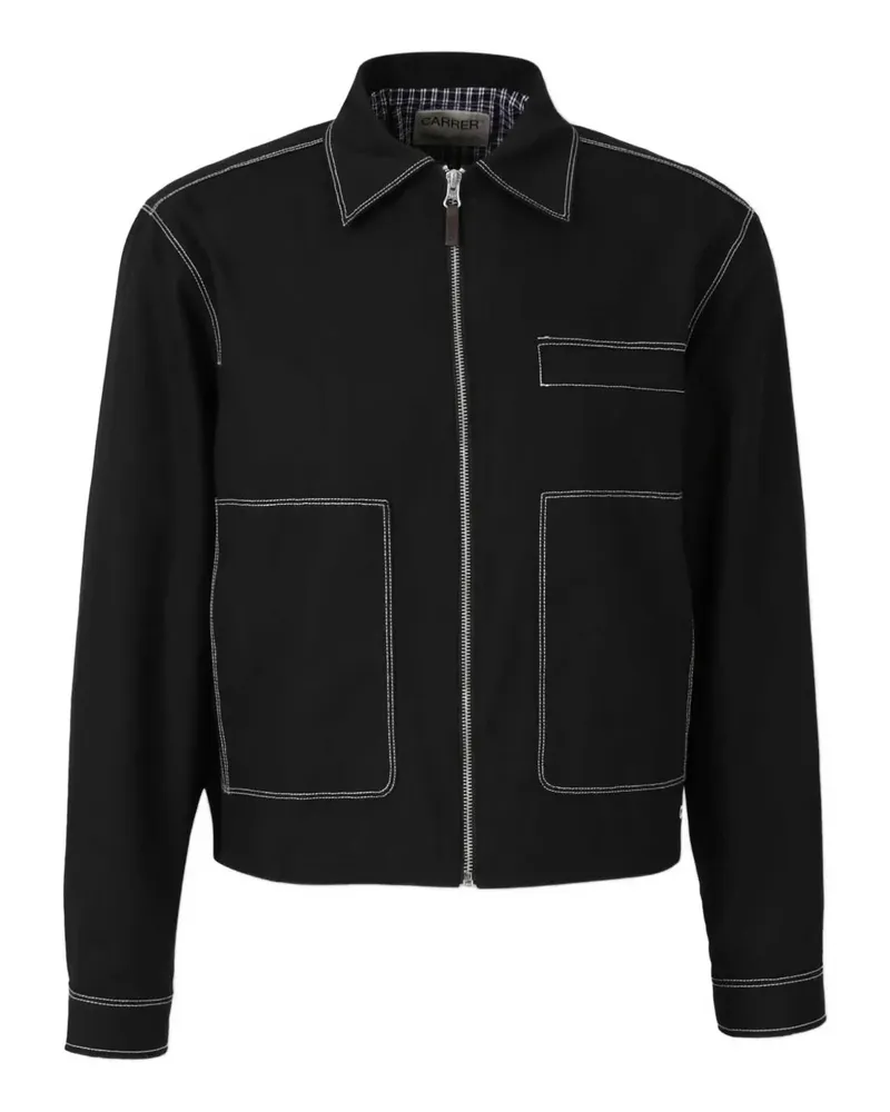 Carrera Bay contrast-stitch shirt jacket - Schwarz Schwarz