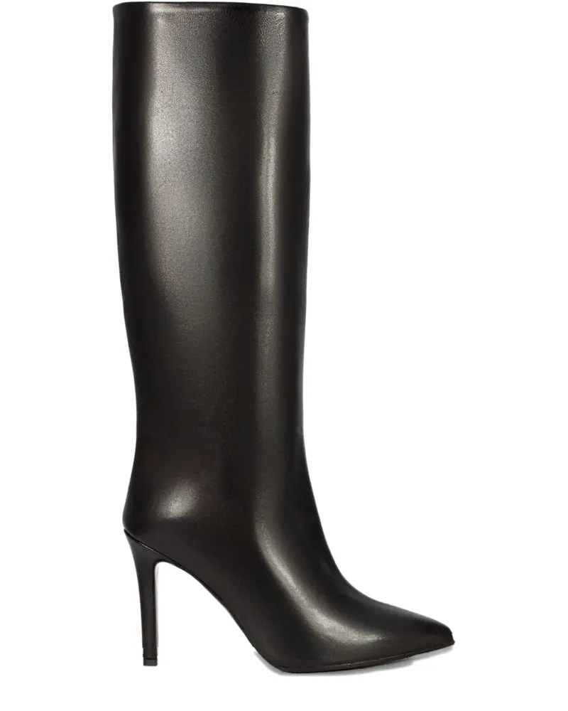 Francesco Russo Stiefeletten mit spitzer Kappe 80mm - Schwarz Schwarz